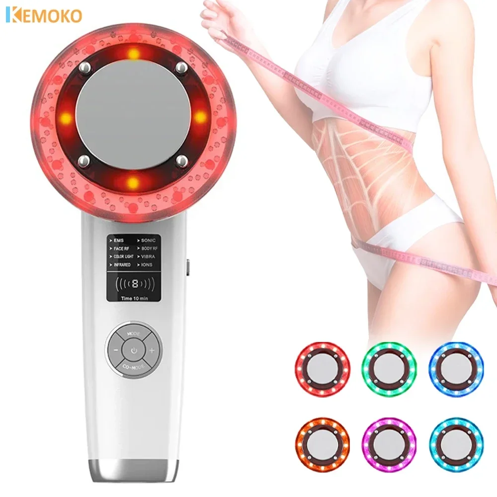 8 IN 1 EMS Body Slimming Massager Anti Cellulite Ultrasonic Cavitation Weight Loss Machine Fat Burner Electric Infrared Slimming