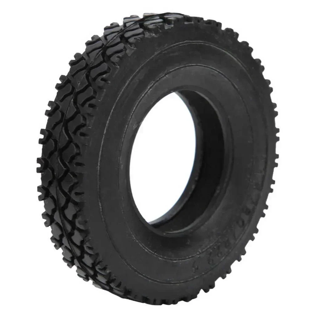 4Pcs Rubber Tyres Wheel Tires With Sponge for 1:14 Tamiya Tractor RC Car Truck