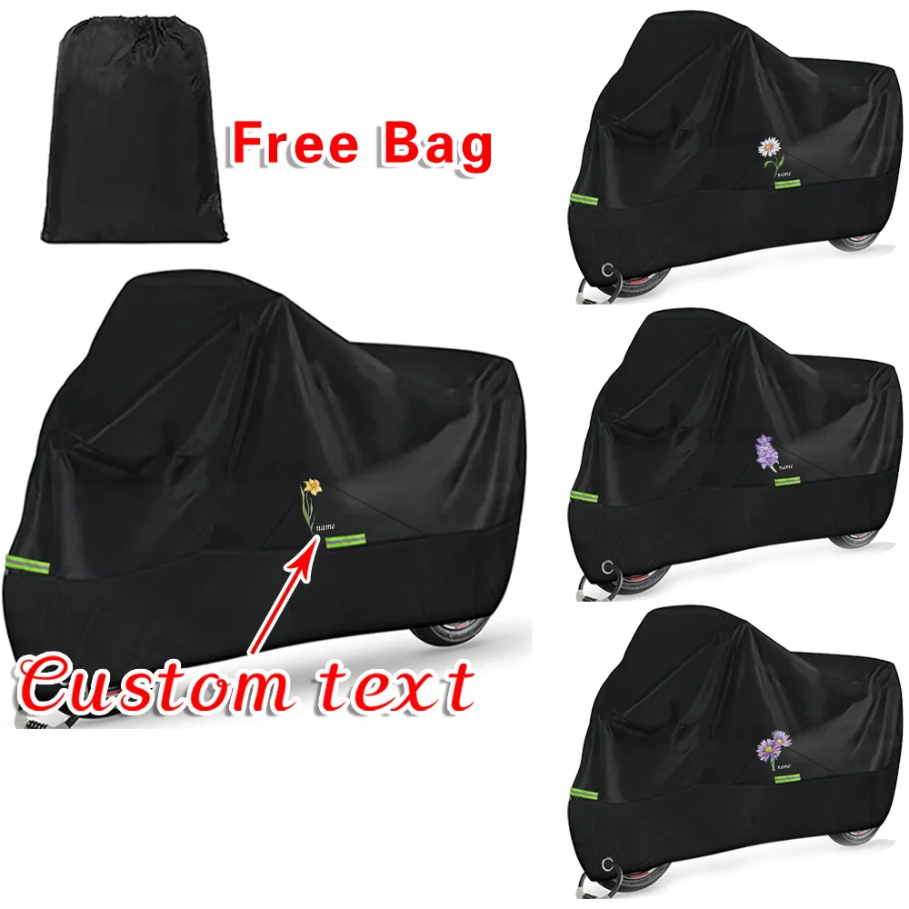

Personalized Customized Name Motorcycle Cover Multi-size Waterproof Motorbike Covers Dustproof UV Protection Sunshade Cover
