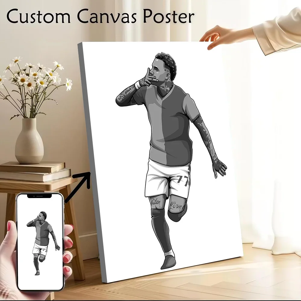 Noa Lang Black and White Version Printed Canvas Poster Personalized High Quality Wall Art Paintings for Painting Bathroom Decor