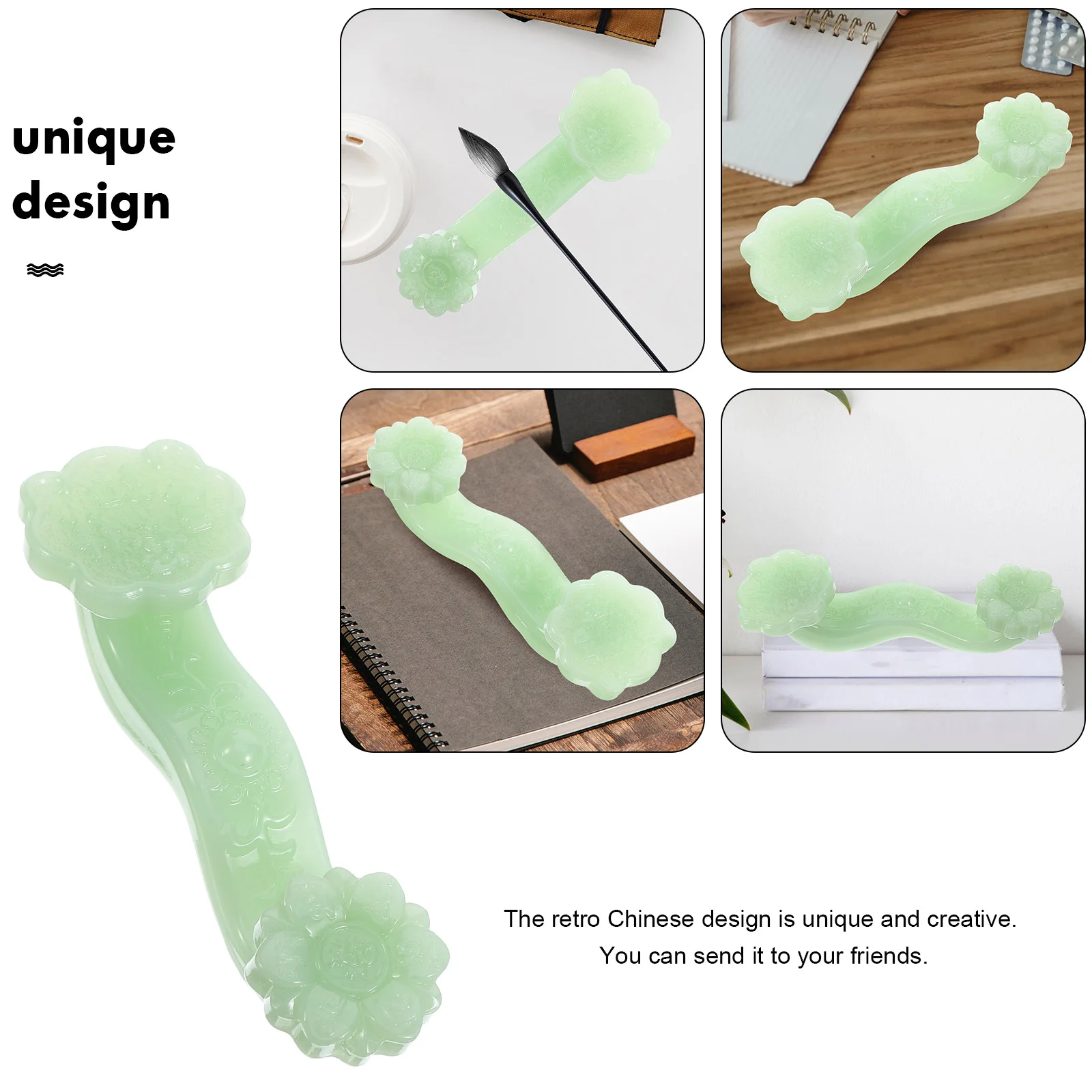 Brush Holder Calligraphy Rest Pencil Rack Holders Sumi Writing Support Town Ruler Ruyi Chinese