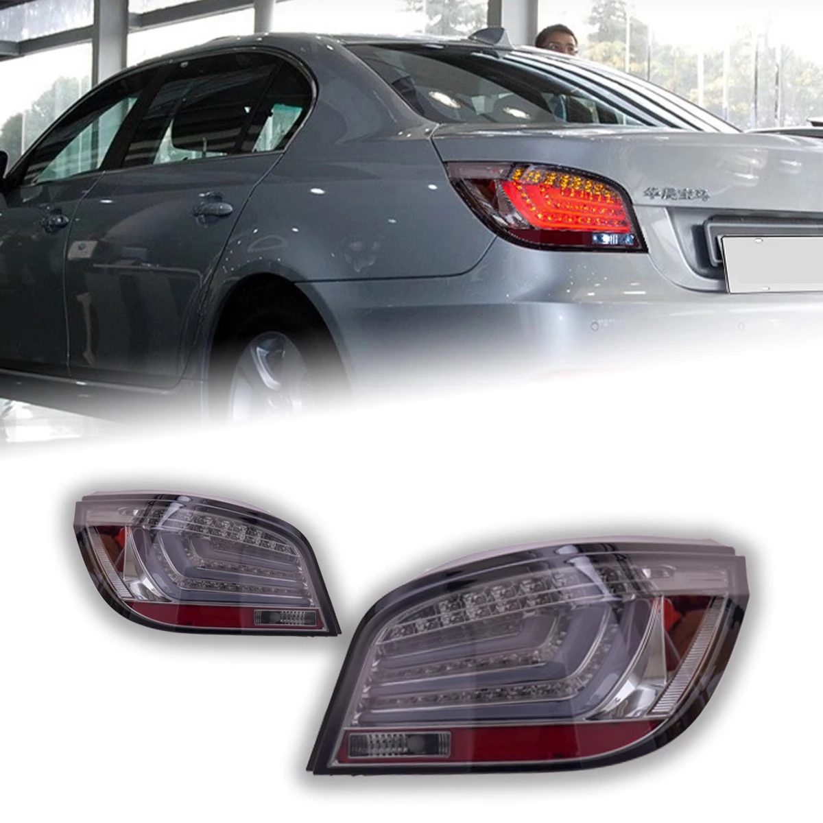 

1 Pair LED Taillights For BMW E60 5 Series M5 525i 530i 535i 2003-2010 Sedan Tail Light Taillamp Rear Lamp Brake Fog Turn Signal
