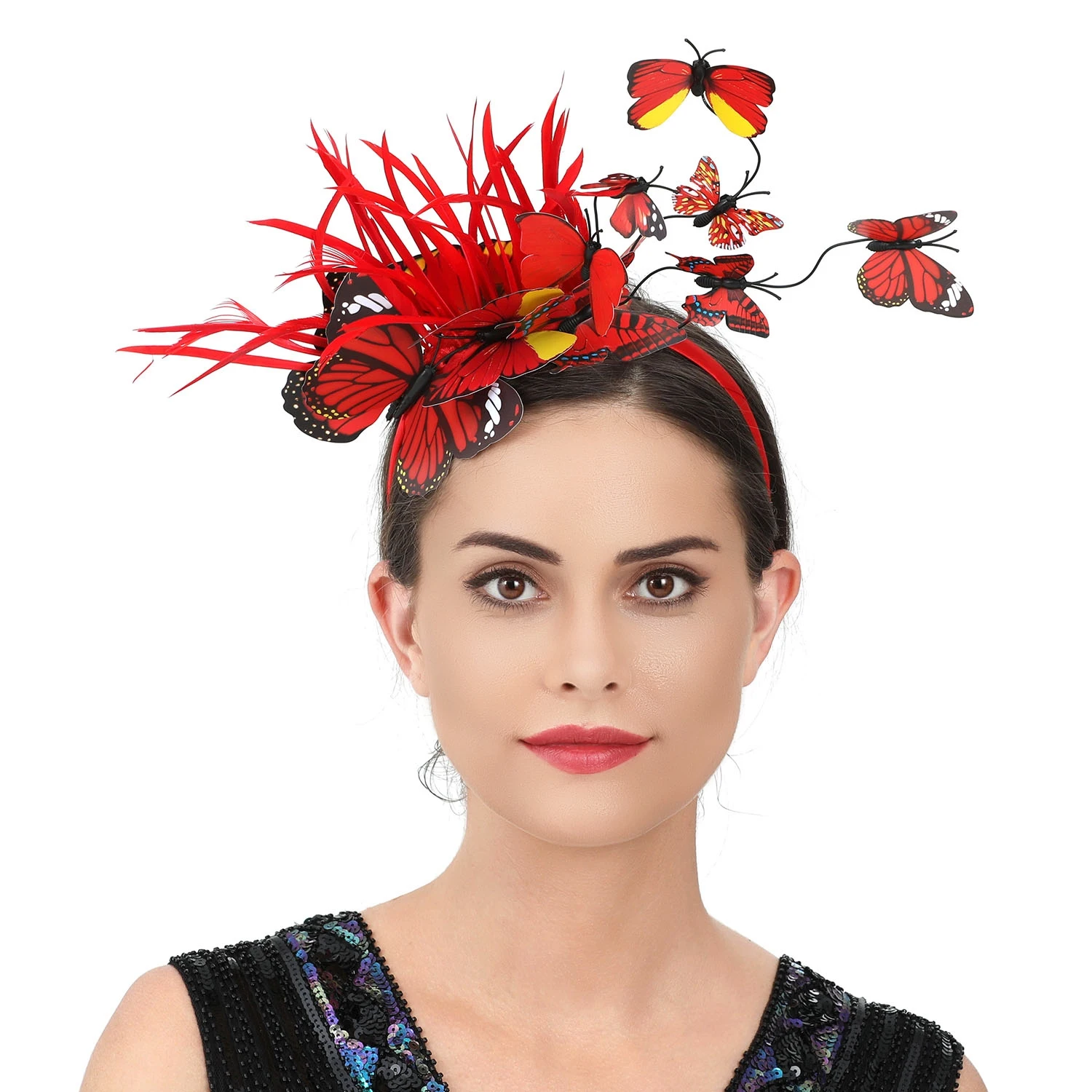 

3D повязка на голову с бабочкой в европейском и американском стиле, красочный новый дизайн для свадебных вечеринок, танцев, аксессуар для фотосессии невесты
