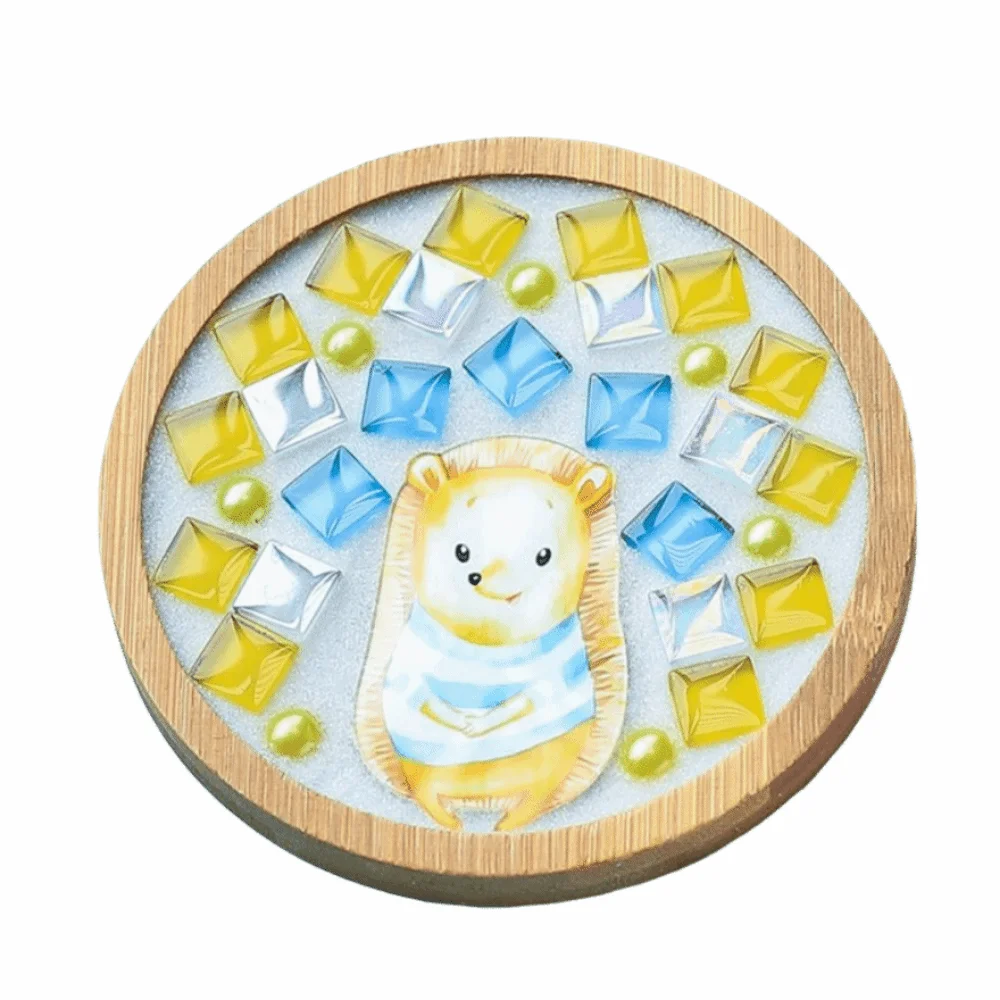 

Набор для творчества: мозаичный коврик-подставка для чашек, материалы для совместного творчества родителей и детей, набор для изготовления мозаики из кристаллов, практичный набор инструментов для рукоделия