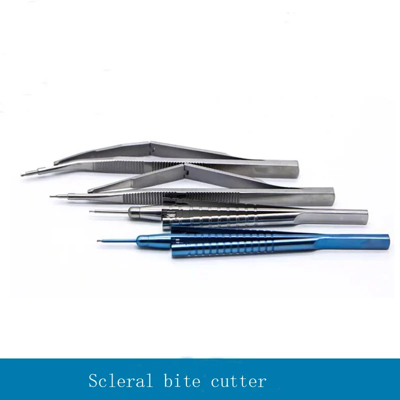 Eye Care Microscopy Instruments High Quality Stainless Steel Titanium Alloy Scleral Bite Cutter Trabecular Straight And Current