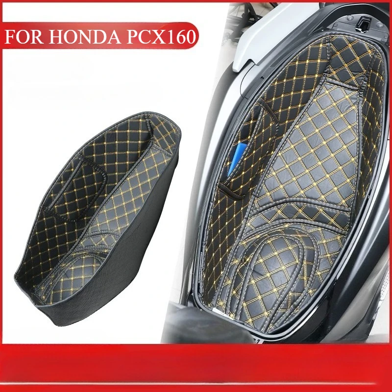 3D Custom Seat Bucket Pad For Honda PCX160 2021-2026 Motorcycle Under Seat Storage Liner Pad Noise Reduction Anti-Scratch Access