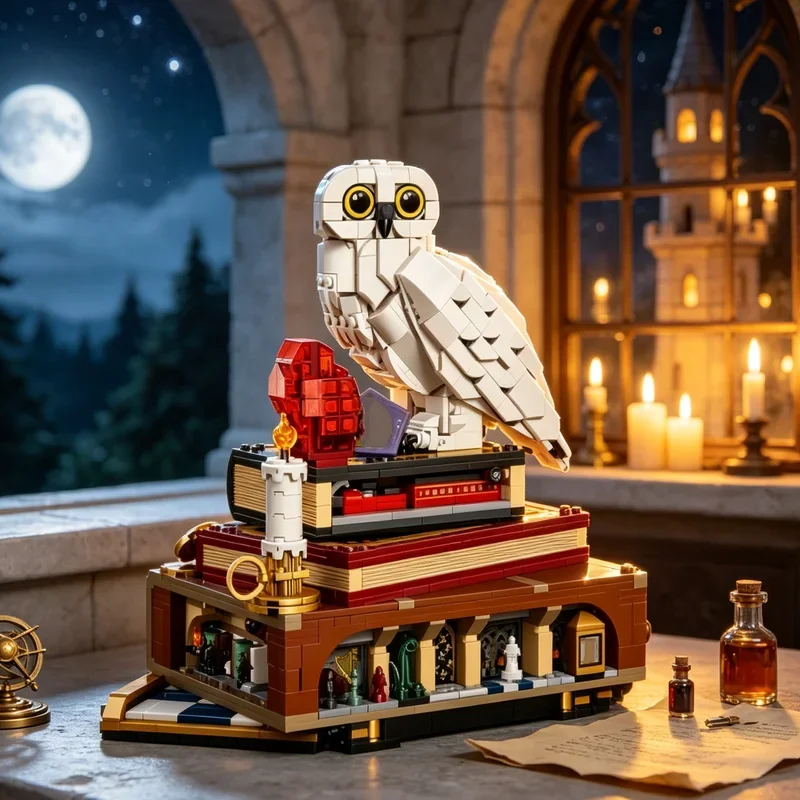 1571PCS Compatible MOC Stone Bricks Building Blocks Magical Owl Model Creative Educational Toys for Friends Birthday Gifts