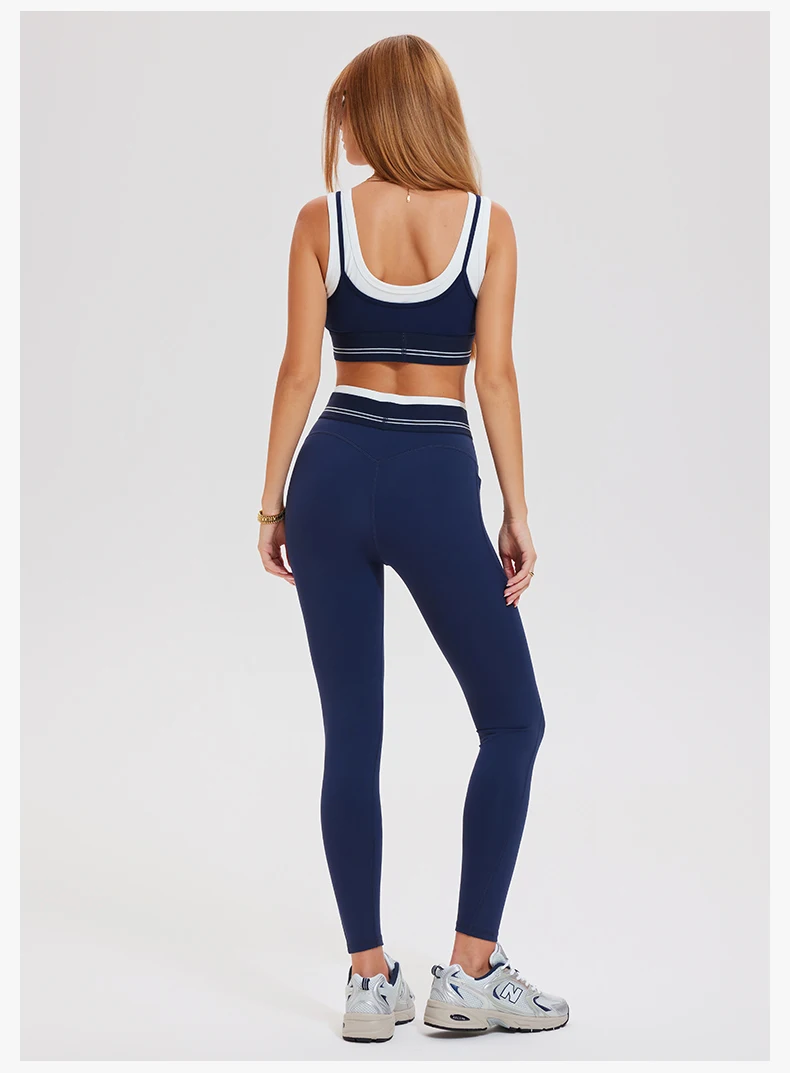 Women's Sportswear Sets Badminton and Tennis Yoga Naked Fake-Two-Piece Sports Underwear Outfits for Women