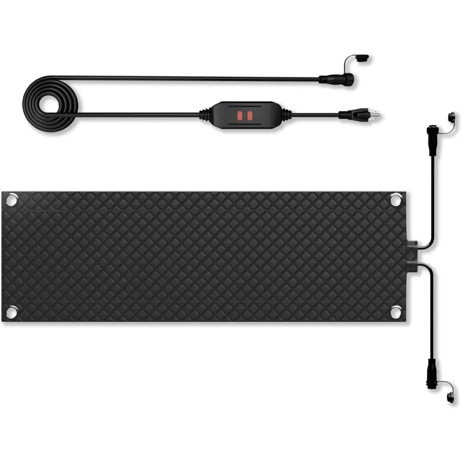 

Heated Snow Melting Mat for Stairs 1 Pack 10" x 30" Heated Outdoor Mats Graphene 2.0 Ice Melting Tread Connectable for Outdoor