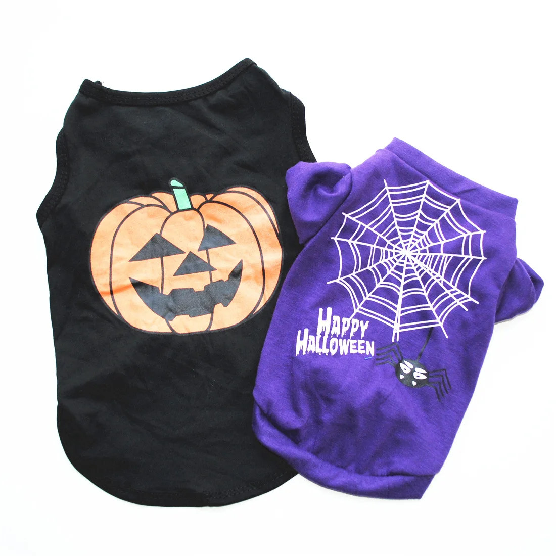 

Halloween Pet Puppy Decoration Clothes Warm Velvet Sweaters Pumpkin Spider Web Winter Dogs Cats Free Shipping For Small Medium