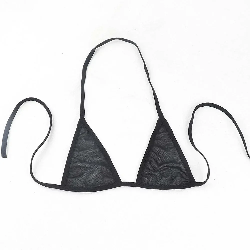 Women's Sexy Lingerie Bikini Swimwear Two Piece Bra With Tie Edge Thong Beachwear