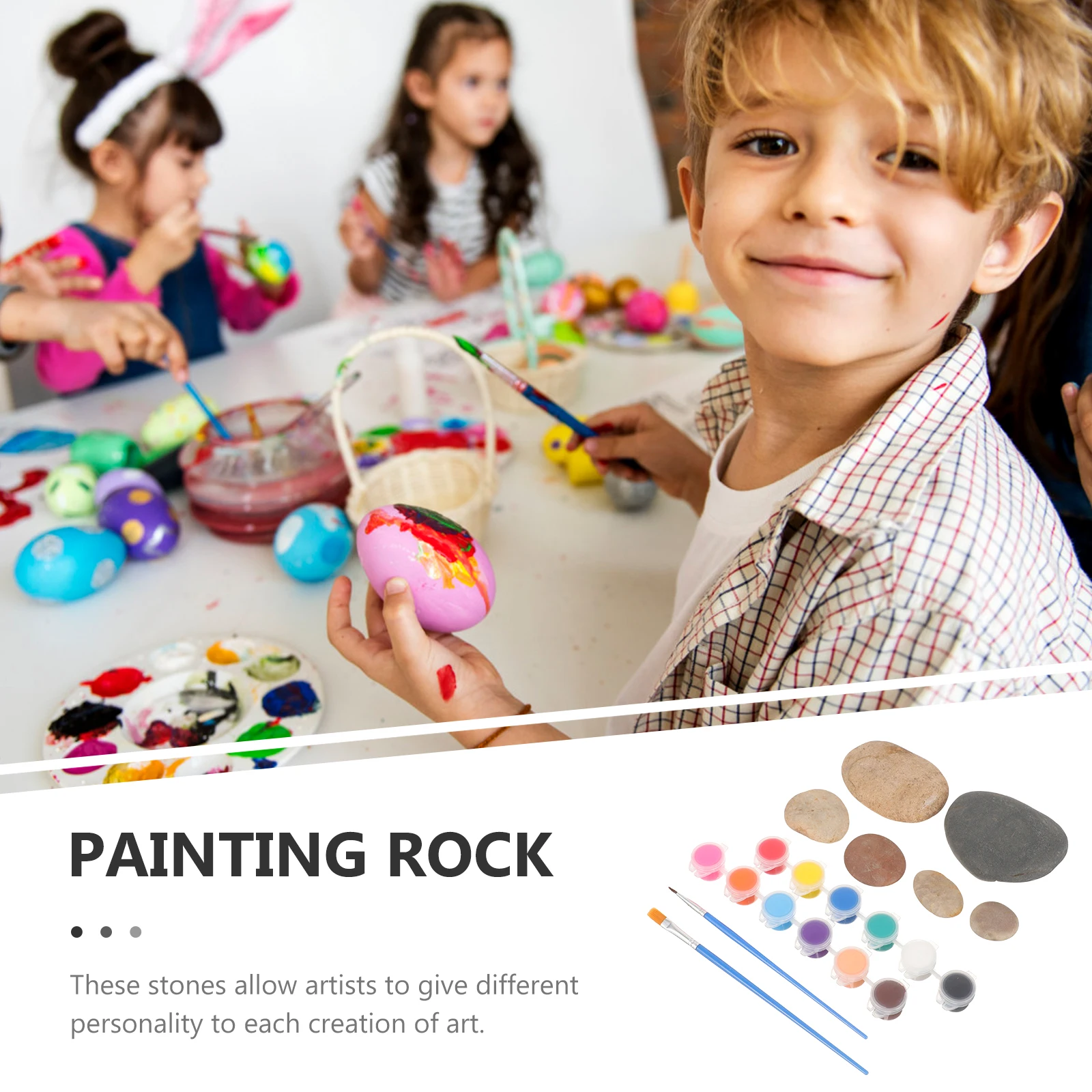 

1 Set Pigments Painting Rocks Diy Craft Kindness Stones Smooth Flat Craft Rocks Kids Drawing Diy Stones Rock Painting Kit For