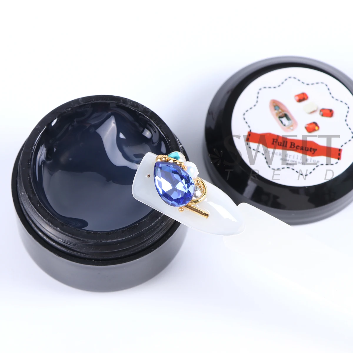 2 زجاجة حجر الراين جيل للأظافر للمجوهرات ثلاثية الأبعاد ديكور لاصق الغراء متعدد الوظائف لزجة النمذجة لتقوم بها بنفسك مانيكير علاج طلاء الأظافر