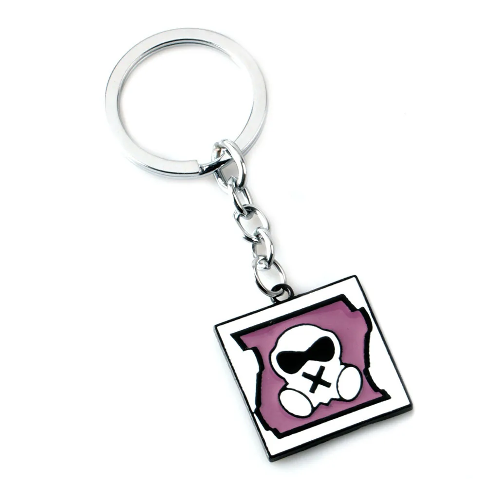 Full Set R6 Game Peripherals Rainbow 6 SeriesColored Alloy Keychain Metal Pendant 3cm