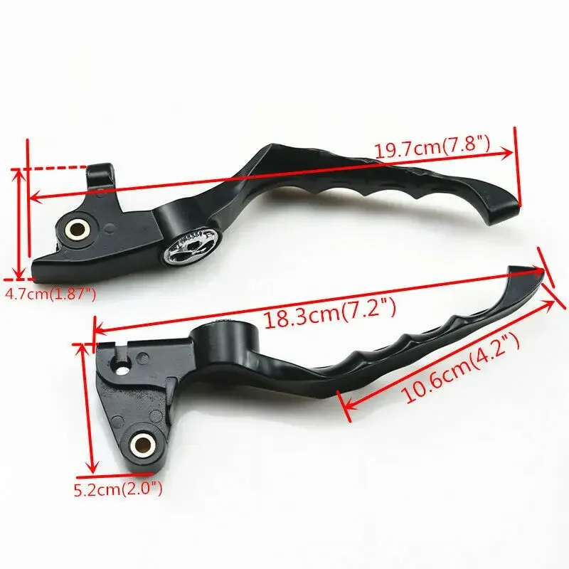 Black Skull Brake Clutch Lever for Custom Drag Star XVS400 96-02 XVS650 XVS1100