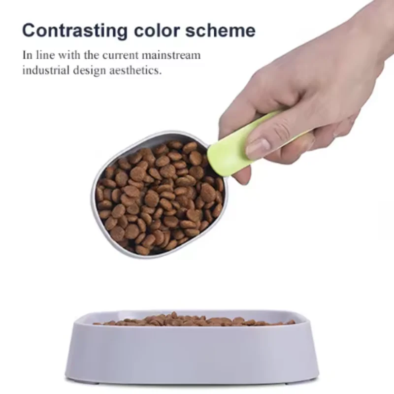 Multifunctional Pet Food Spoon Shovel with Sealed Bag Clip - Creative Measuring Cup Curved Design Easy to Clean for Dogs And Cat view 5