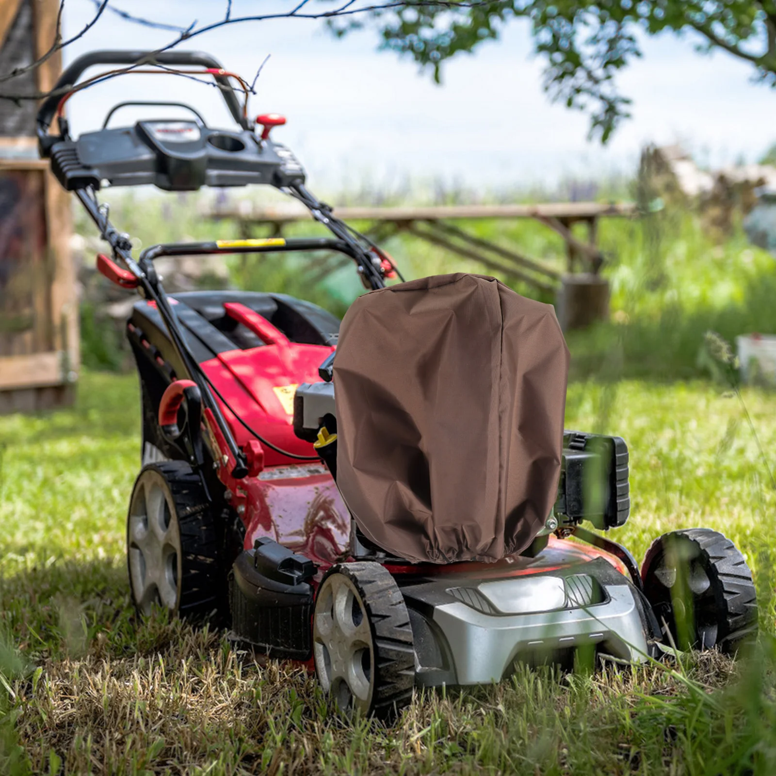 

Lawn Mower Engine Cover Durable Waterproof Sunshade Dustproof Universal Fit Easy Installation for Garden Outdoor Use