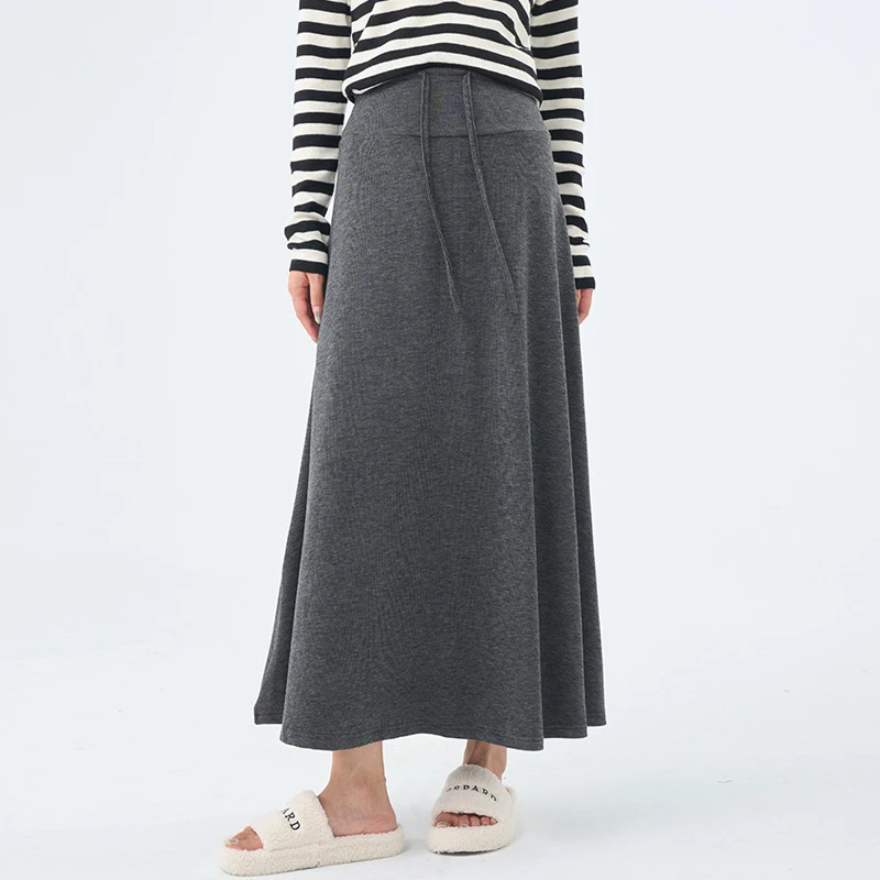 

Новинка 2025 года, повседневная юбка для беременных, юбка для беременных, тонкая дышащая и удобная, весна-лето, высокая эластичность, средняя длина