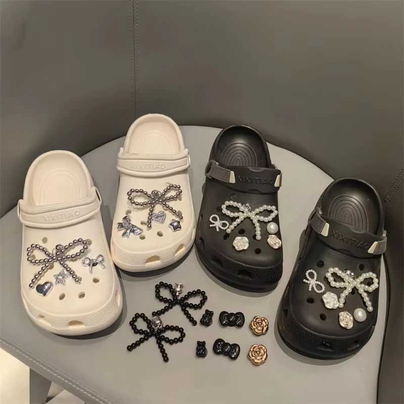 MINISO DIY Craft Kits With Detachable Shiny Shoe Decorations  Plastic Ornaments Suitable For Beach Shoes And Sandals