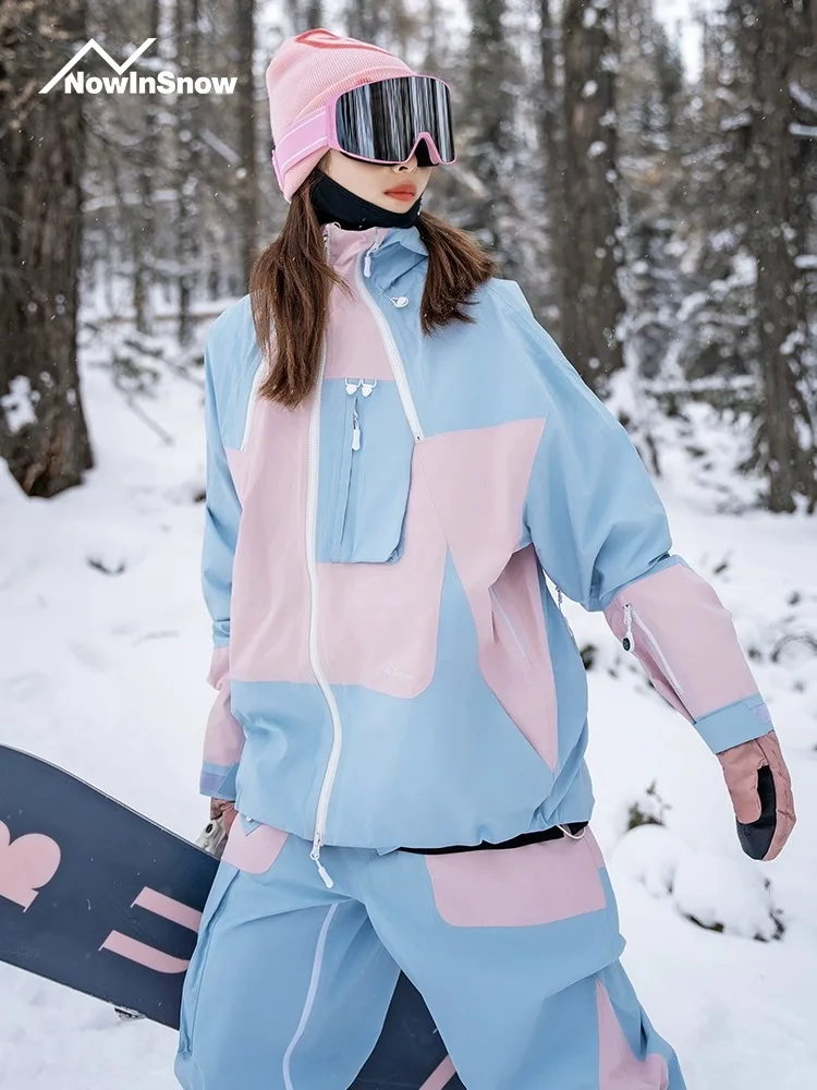 Professional Ski Suit for Women, Waterproof and Warm Jacket, Snow Pants, High-End, 2021 New