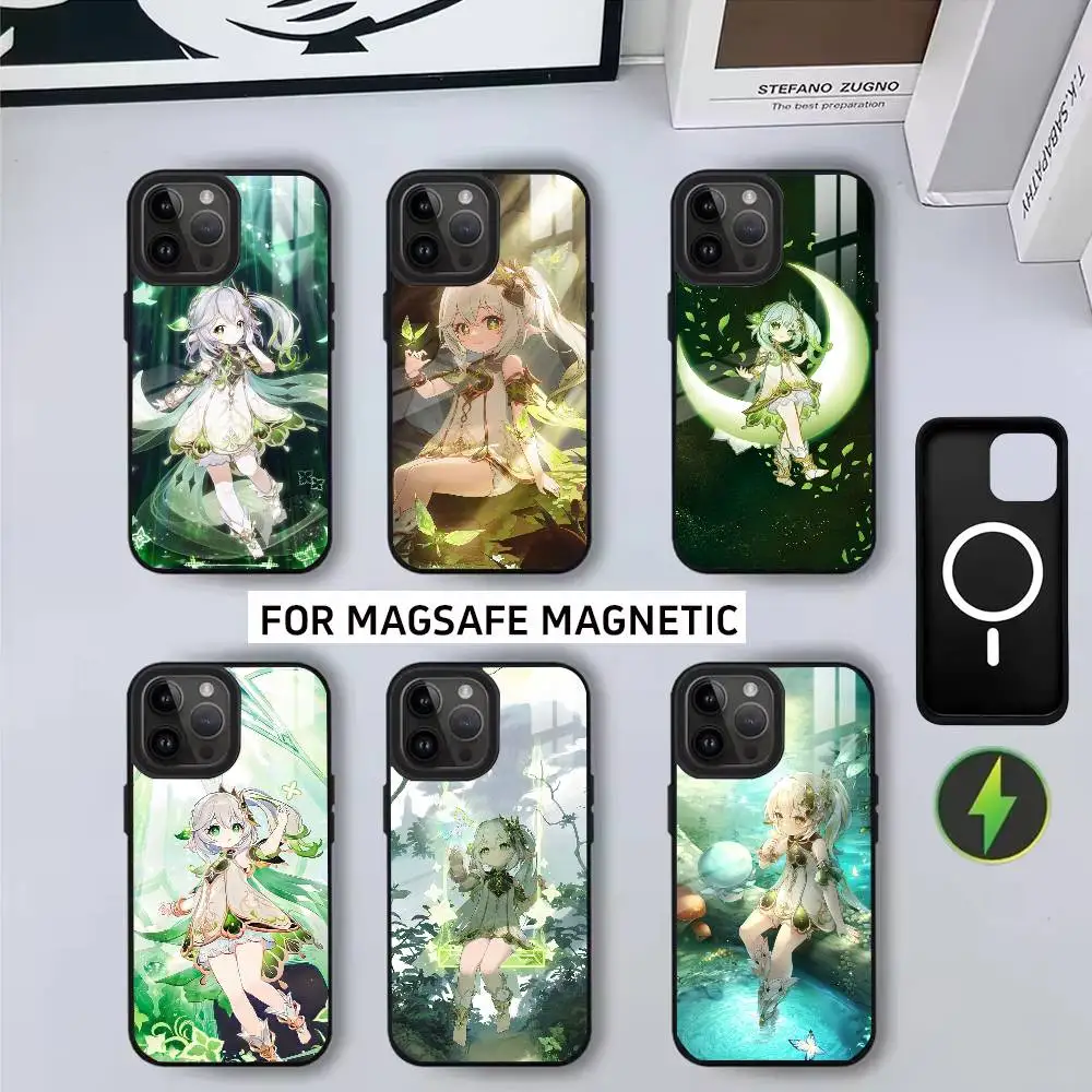 

N-Nahida G-Genshin I-Impact-NGI Phone Case For iPhone17,16,15,14,13,12,11 Plus,Pro Magnetic with Magsafe Wireless Charging