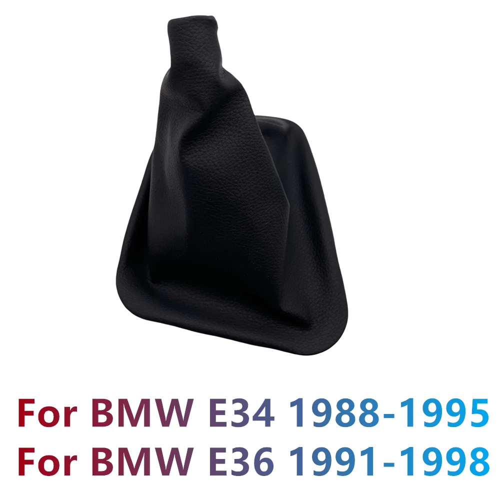 For BMW E34 1988-1995 Car Leather Gear Knob Gaiter Boot Cover  For BMW E36 1991-1998 Interior Manual Models Accessories