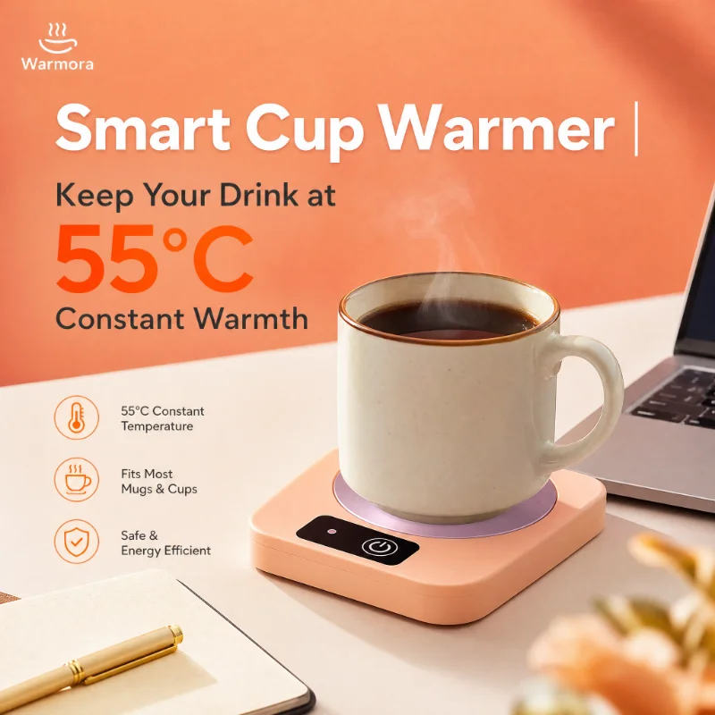 Smart 55°C Mug Warmer Electric Cup Heating Pad Desktop Coffee Tea Milk Constant Temperature Coaster Office Home