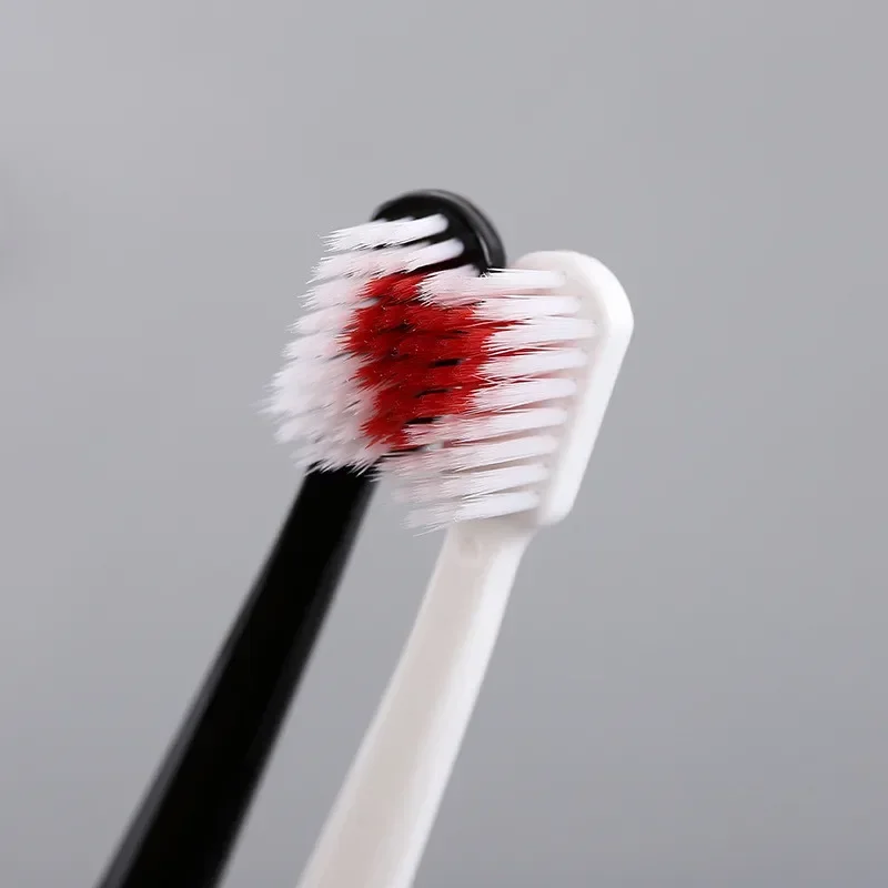 2pcs/Set Black White Heart Couple Brush Teeth Soft-bristle Toothbrush Eco Friendly Nano Adults Toothbrush Dental Care Kids Brush