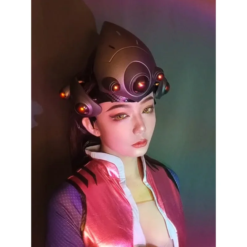 2025 New Game Overwatch Breathing LED Two Mode Helmet For Cosplay Widowmaker Mask With Lens France Player Headset Cos