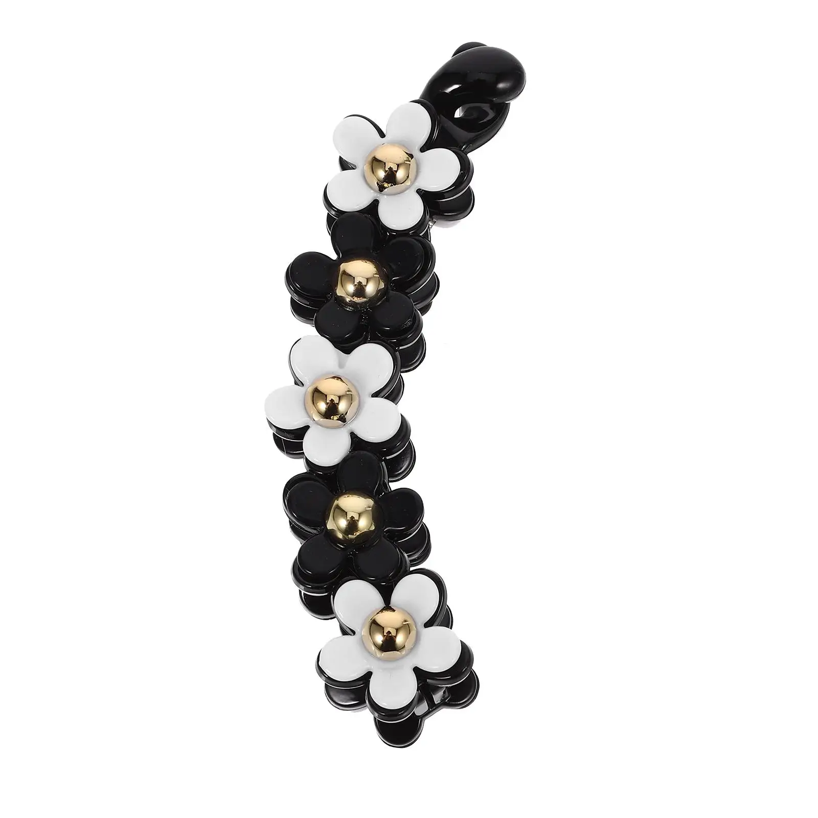 3 pezzi fiore forcina banana clip updo coda di cavallo supporto spesso riccio artiglio barrette donne acrilico durevole elegante accessorio per capelli per