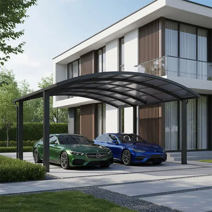 Outdoor Windproof and Rainproof Heavy Duty Car Shelter High Quality Assembled Carport Affordable Backyard Aluminum Car Parking