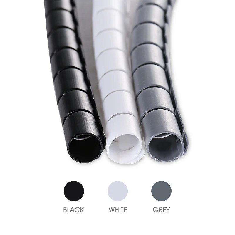 Flexible Spiral Cable Organizer USB Cable Winder Desktop Tidy Management Clips Cable Holder for Mouse Headphone Wire Tools New