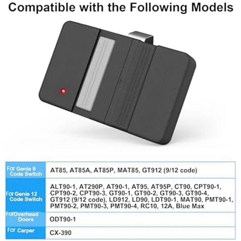 2 pièces 9/12 Dip ouvre-porte à distance pour 390 Z successifs ouvre-porte aérienne interrupteur pour GT90-1 MAT90 GT912 G220 AT90 AT95