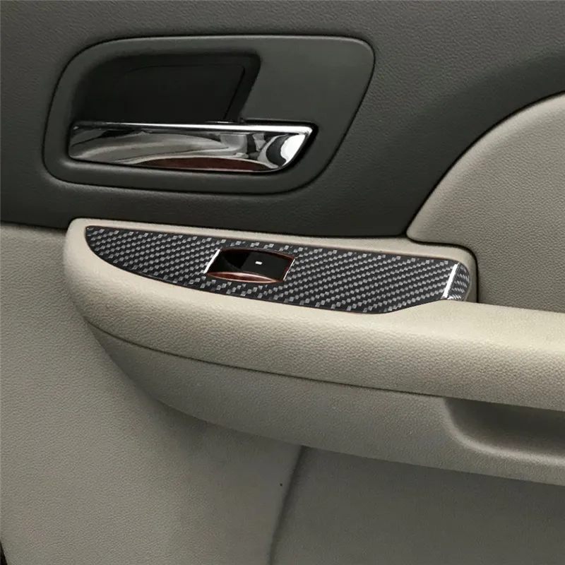 ملصق من ألياف الكربون للديكور الداخلي للسيارة لسيارة شيفروليه تاهو/سوبربان/فالانش/سيلفرادو/جي إم سي سييرا SLT 07-13 ملحقات