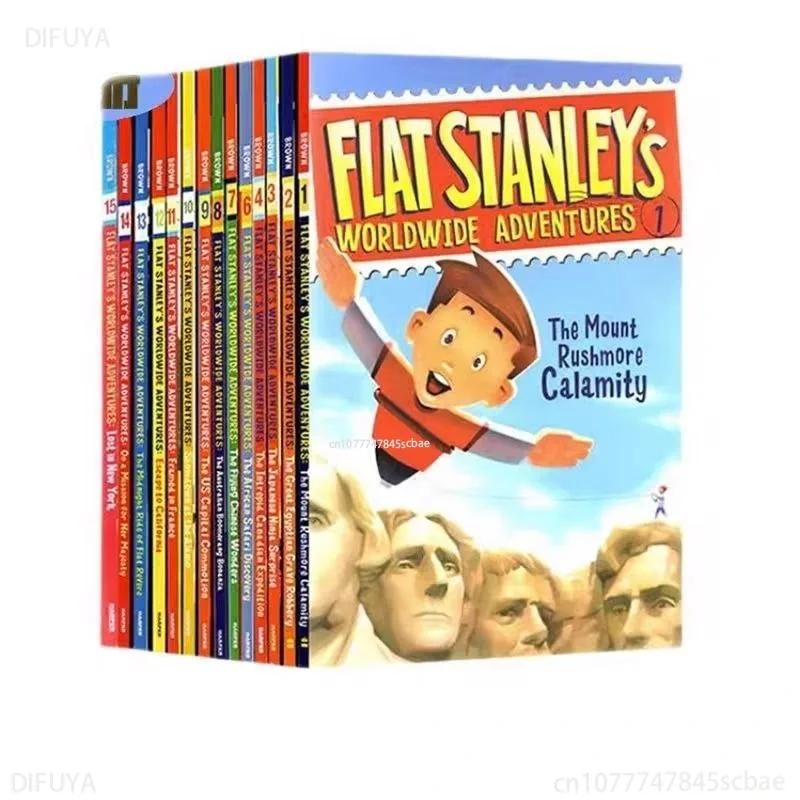 Imagem -02 - The Flat Stanley Collection Book For Kids Aventura Global Imagem para Crianças Leitura Inglesa Presente de Ficção de Quadrinhos 19 Peças por Conjunto