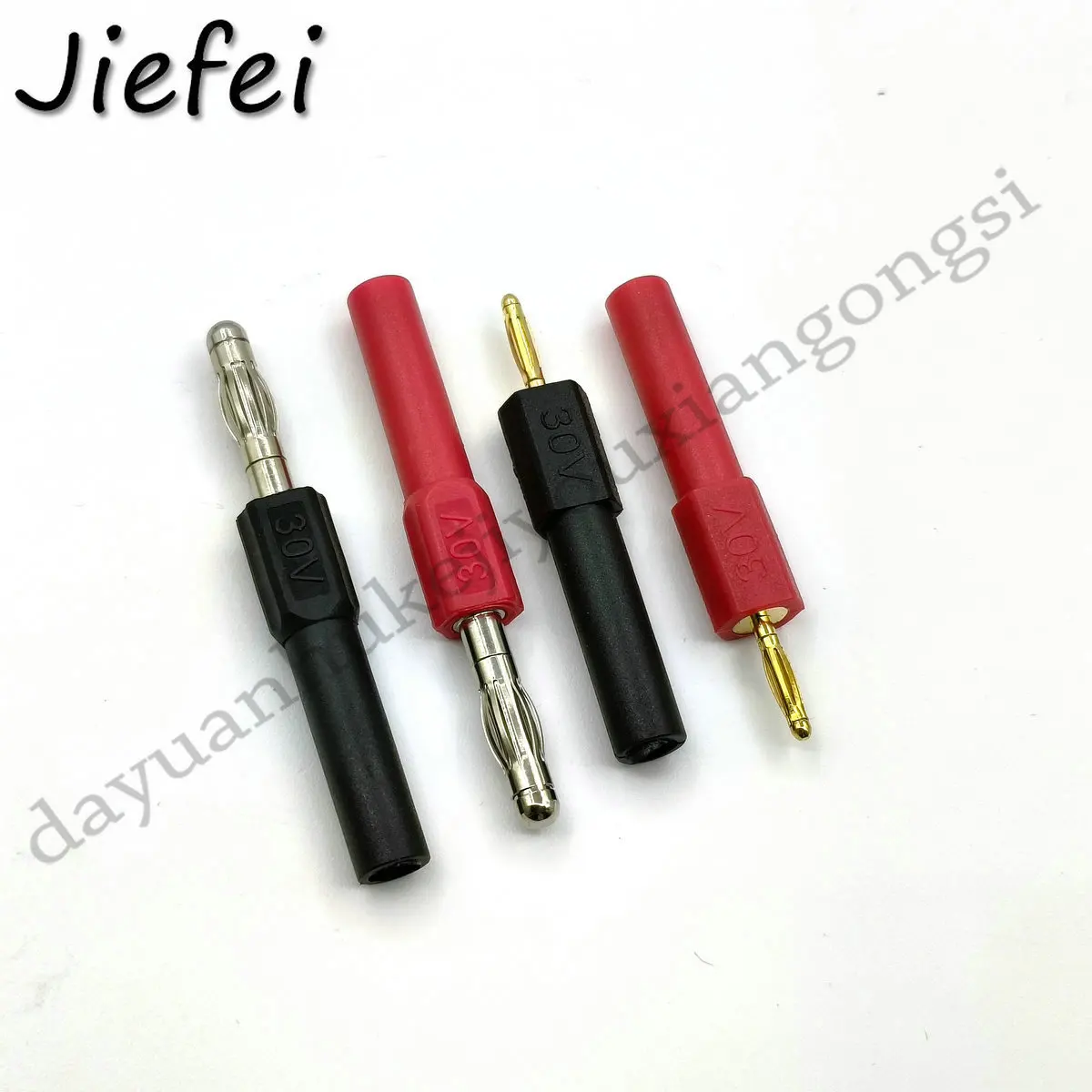 2Pcs New High Quality copper 4mm Banana Jack Female / Male  to 2mm Banana male / Female Plug Probes 30V New