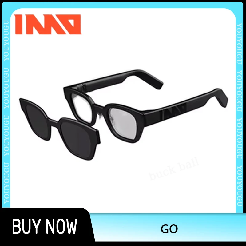 INMO Go Smart AR Glasses AI Assistant Glass Wireless Music/Call/Translation/Teleprompter/Navigation/Bluetooth Audio Custom