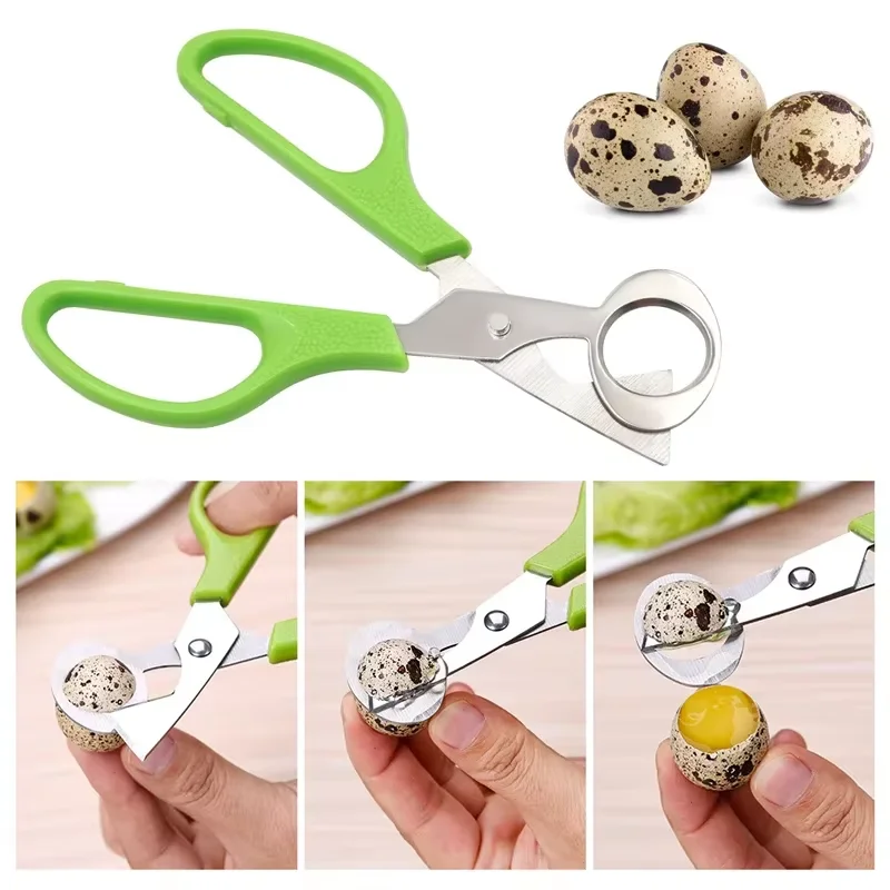 1PC Edelstahl Wachtelei Cutter Schere für Wachtel Vogel Taube Ei Separator Opener Cracker Küche Clipper Werkzeug Zubehör