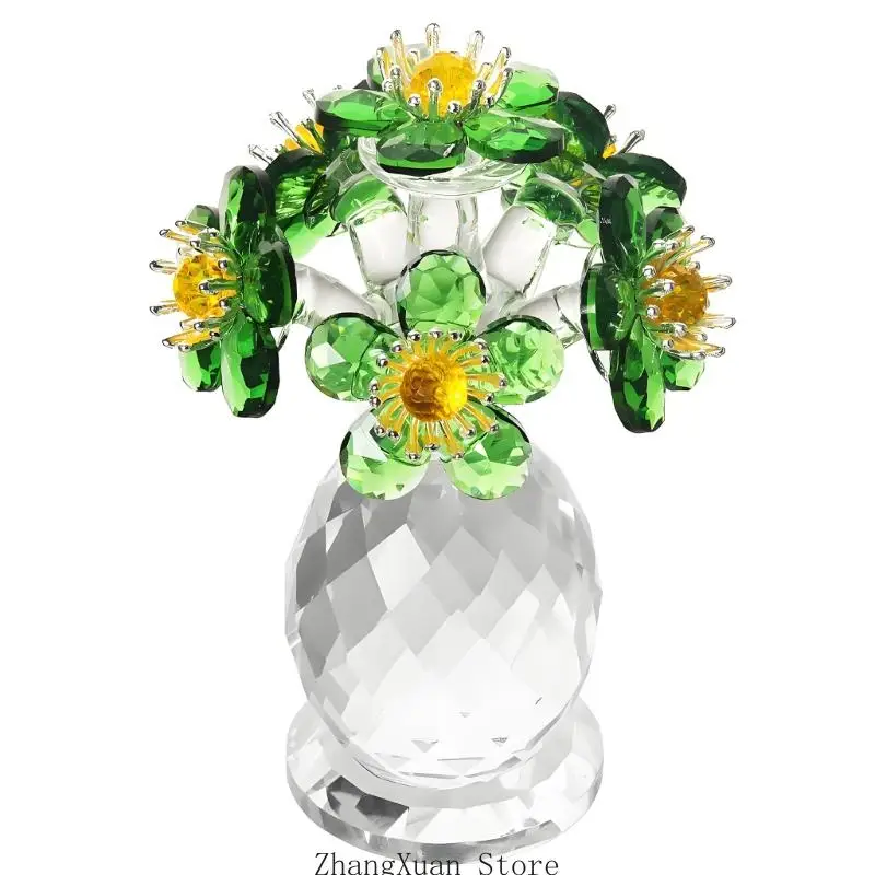 Dekorative Kristall-Naturskulpturen, beliebte Raumverschönerung, Blumenstück, Blumenstrauß-Ornament, 3 x – Detail 5