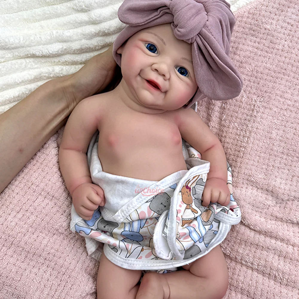Vivienne per ragazza rinata in silicone pieno impermeabile da 17 pollici con pelle dipinta bambola per neonato realistica Muñeca Reborn per regalo per bambini