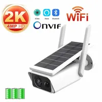 2K 4MP Wifi Solar Camera Wireless Battery Powered Outdoor 4MP IP Camera IP66 PIR Video Surveillance Security Bullet Cameras