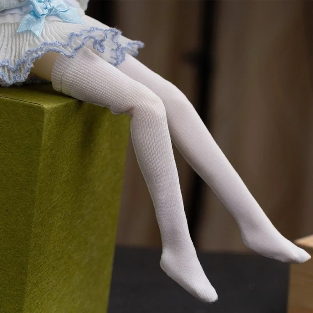 1Pair 1/6 Scale BJD Thigh Socks Knee High Ankle Length Slouch Socks Stretch Textile Lace‑Trim for OB22 OB24 Azone Blythe