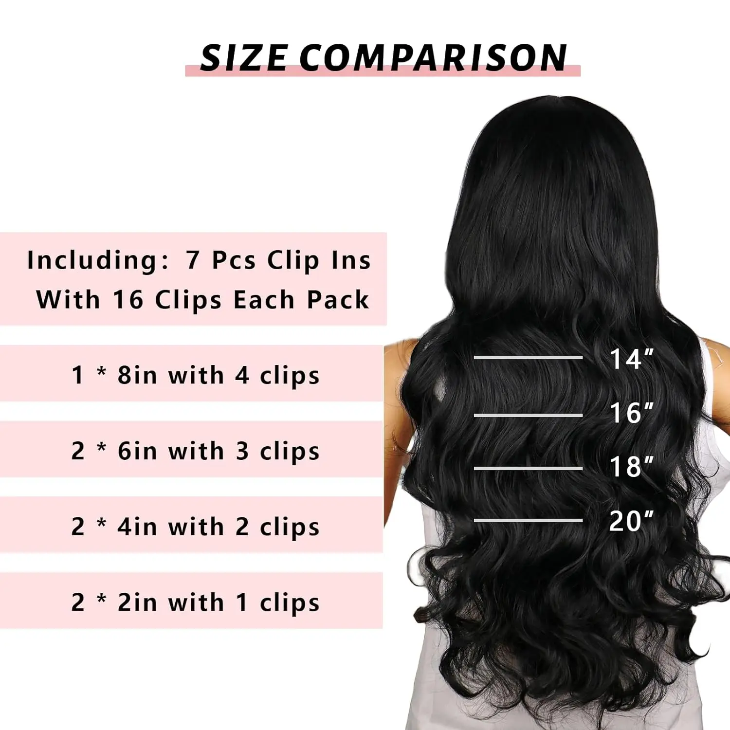 22 inch Body Wave Clip in Hair Extensions Human Hair 110g 7pcs Seamless Clip in Hair Extensions Human Hair Pu Invisible Real Hum