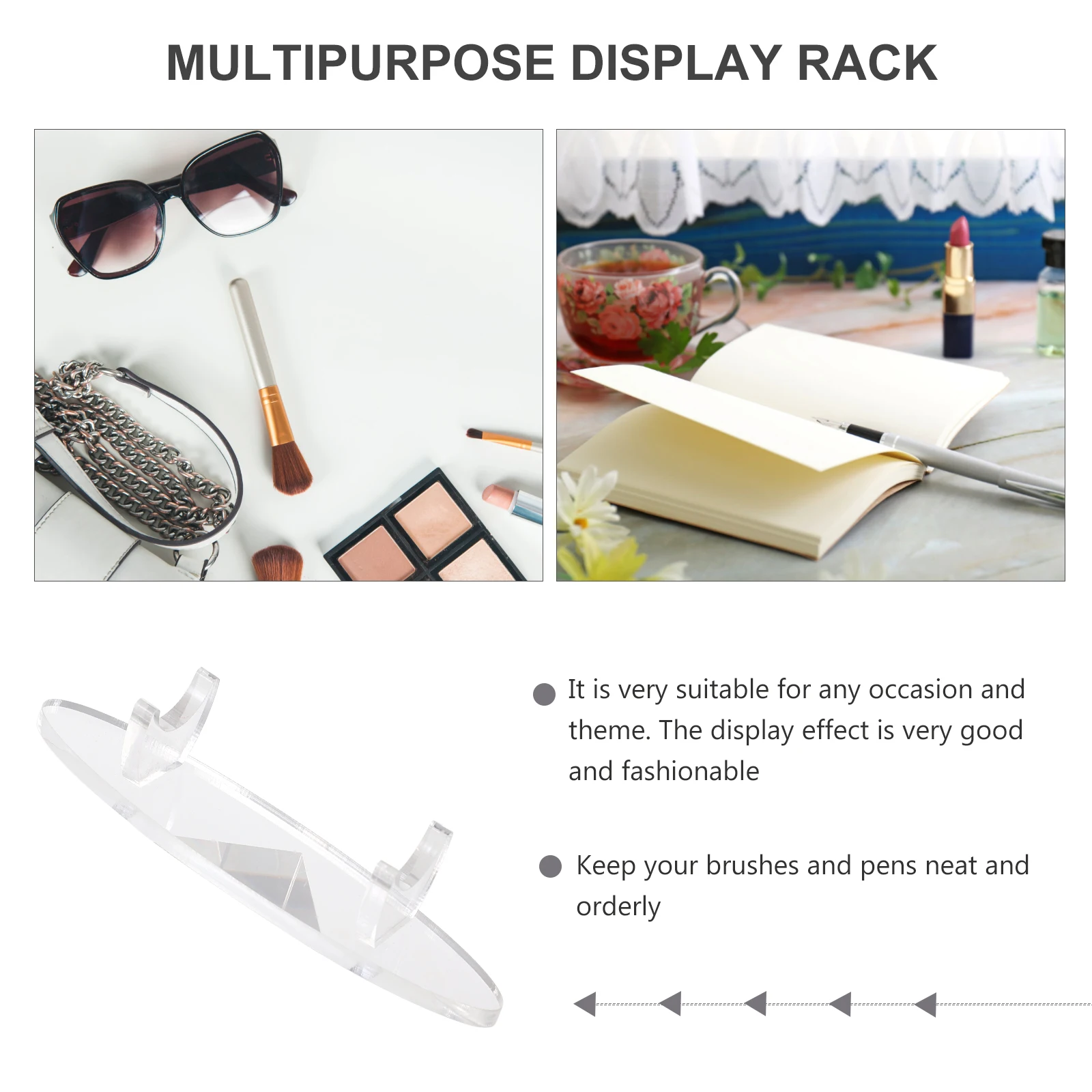 1Pcs Lip Gloss Holder Acrylic Eyeliner Holder Modern Design Retail Shop Display Stand for Makeup Store Eyebrow Pencil Rack