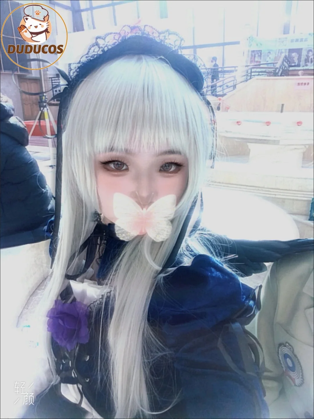 

Suigintou Косплей Парик Аниме Rozen Maiden Косплей DUDU 65 см Длинные серебряные волосы Синтетический парик + шапочка для парика Mercury Lampe Косплей Парик