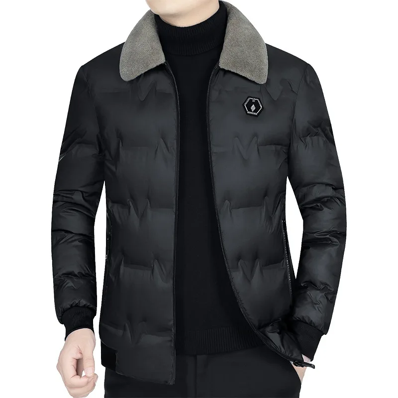 New Winter Men Fur Collar Down Jackets Warm Parkas High Quality Male Outwear Casual  Winter Coats Man Slim Fit Down Jackets 4XL