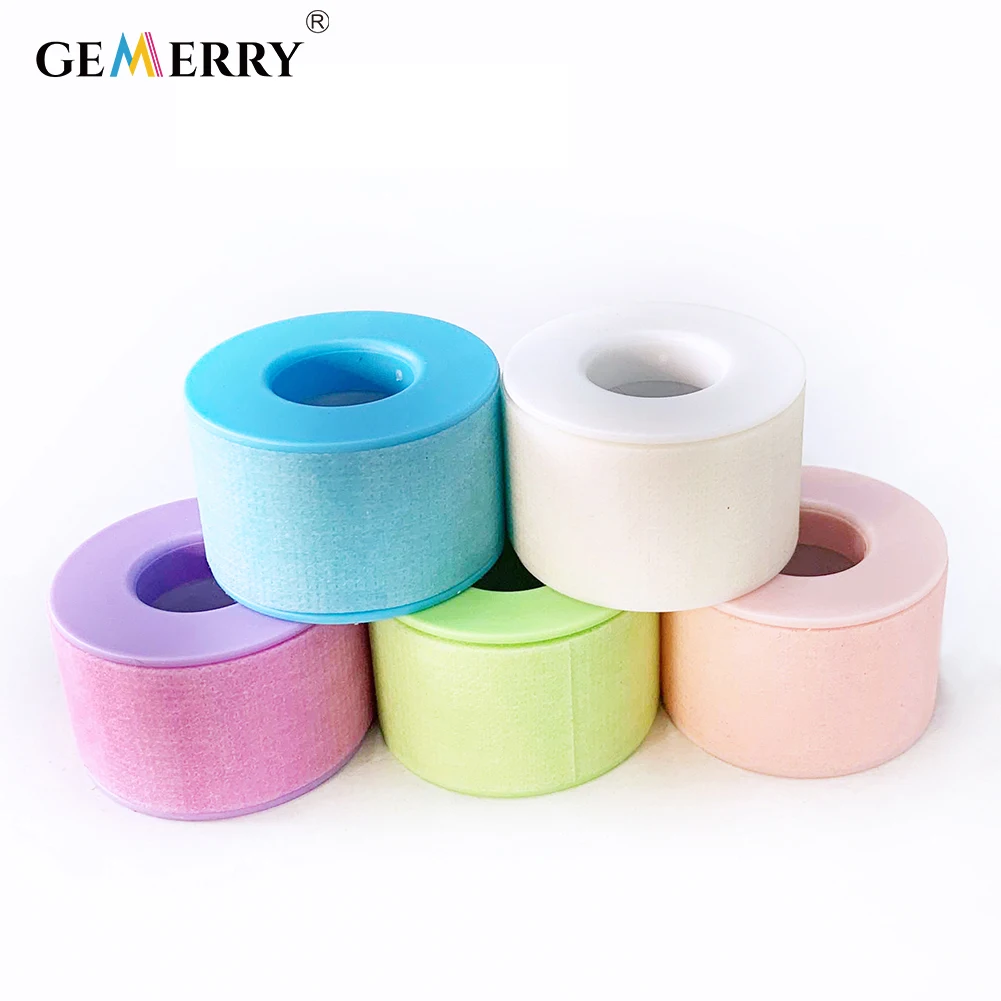 1 Rolls Medical Silicone Tapes Eyelash Extensions Supplies Waterproof Breathable Prevent Allergy Color Tape Makeup Tools Gemerry