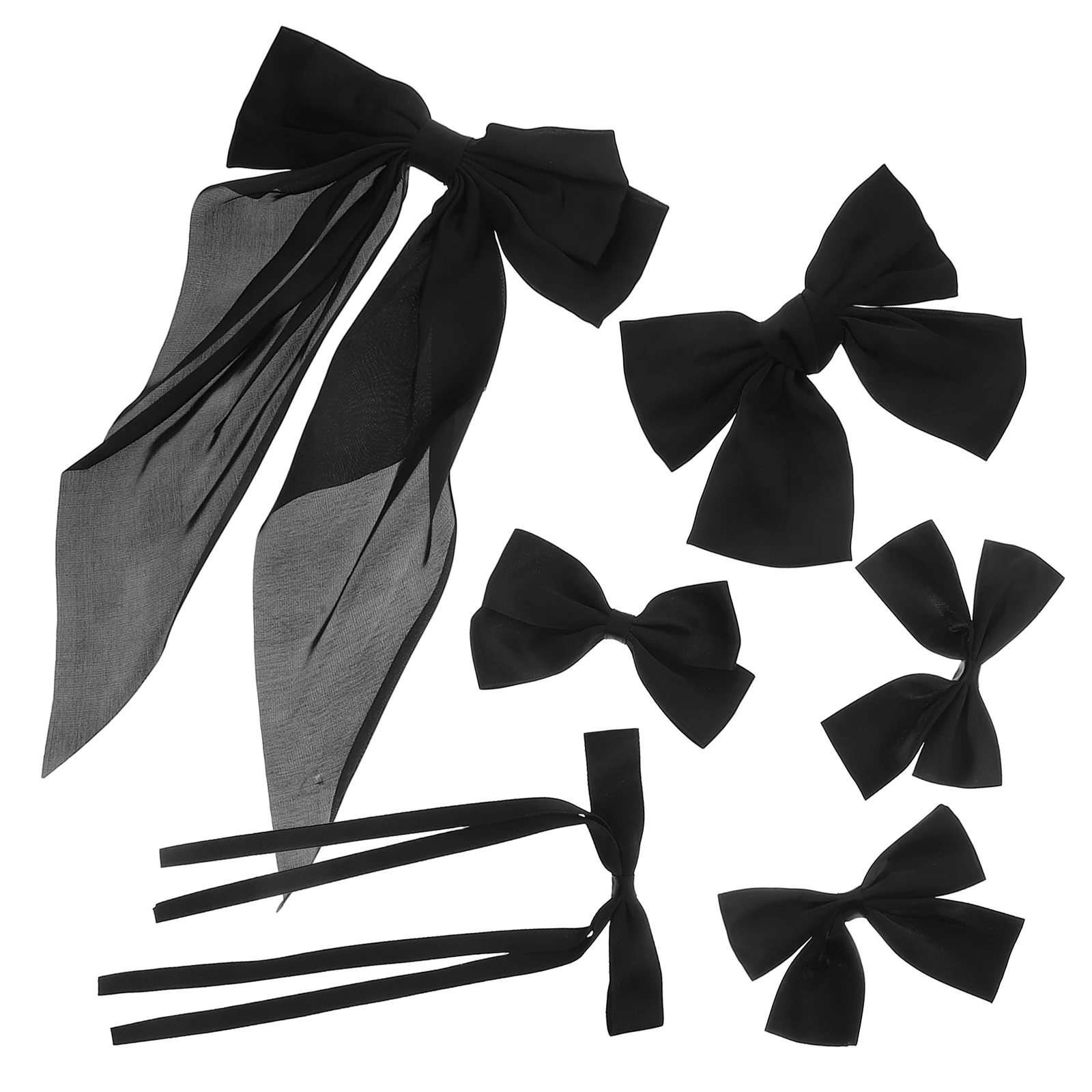 

6pcs for Long Ribbon Barrettes Reusable Stylish Women Bow Accessories Women Clips For Hair Hair Bows Bows Large
