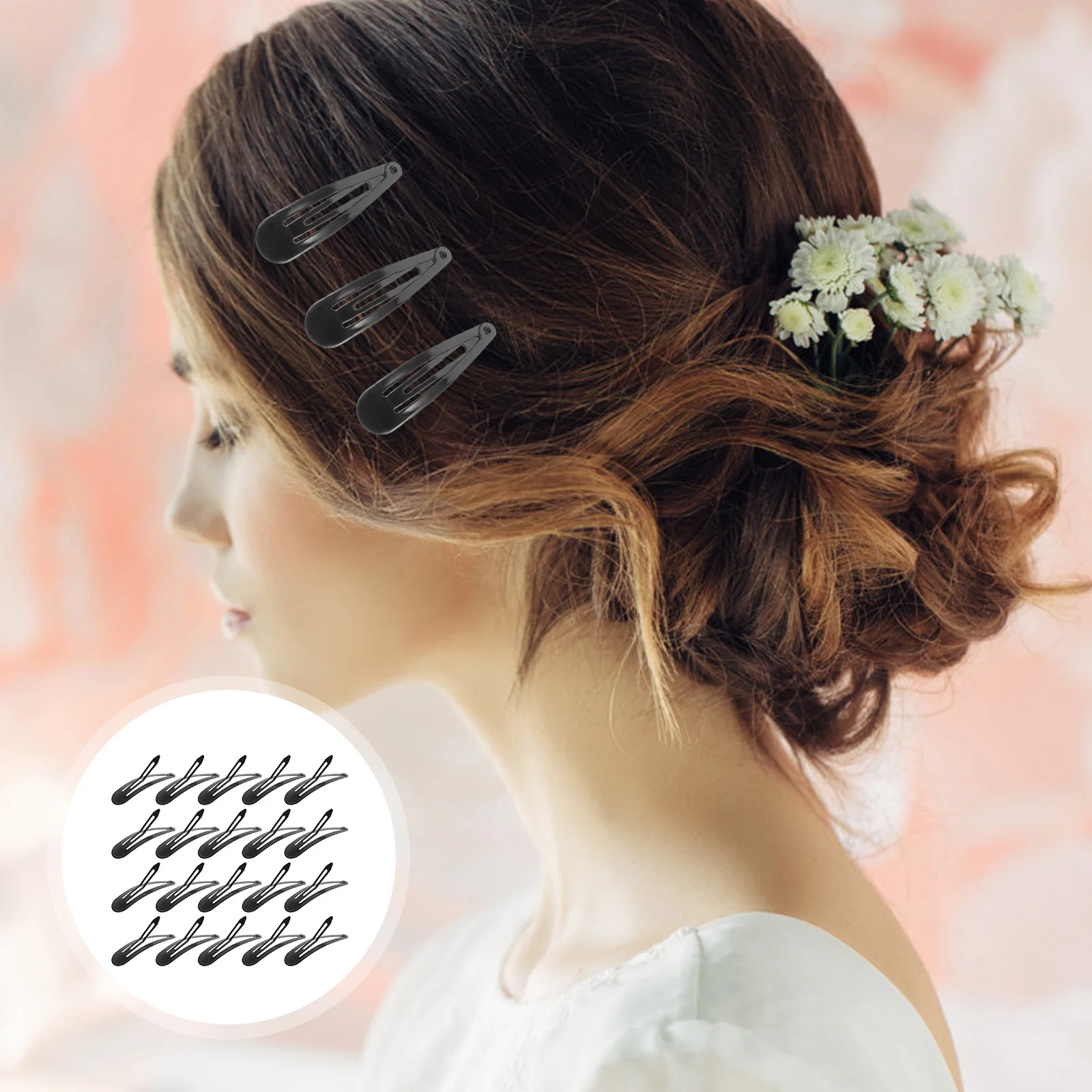 

50pcs Clips 6.5 Cm Snap Barrettes For Hair Barrettes Women Girls Hairpins Diy Snap Hair Clips Craft Headwear Accessory