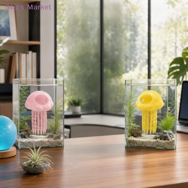 Aquarium Floating Betta Hides Shrimp Resting Cave Fish Tank Decor For Freshwater Home Office Terrarium